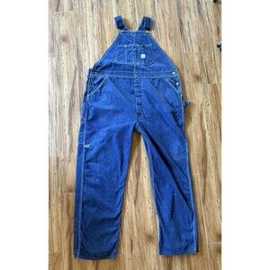 Vintage Duck Head Union Made Suspenders Style Denim Overalls Made In USA 51x30